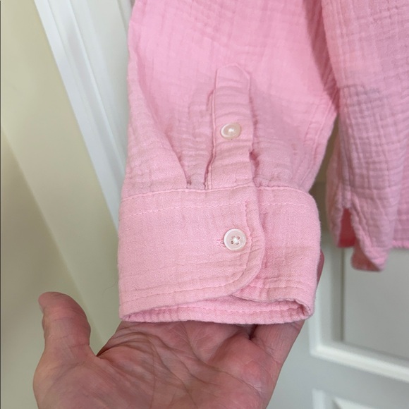 J. Crew Light Pink Crinkle Blouse - Picture 11 of 12